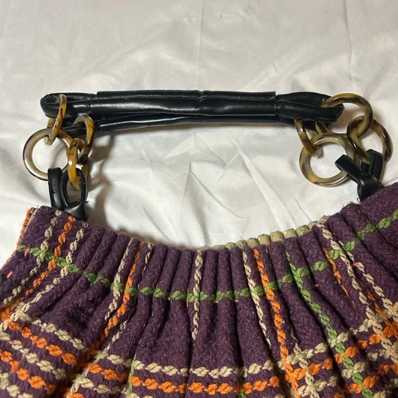 Women’s Oversized Bohemian Handbag Purse Cloth Plaid Unique Hippie - Picture 8 of 15